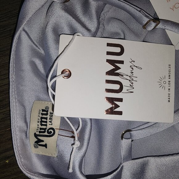 Show me Your Mumu Verona Cowl Dress NWT Silver Large - Picture 10 of 10